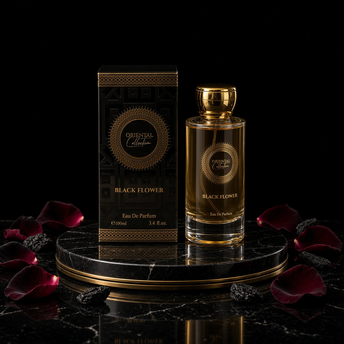 Oriental Collection Black Flower